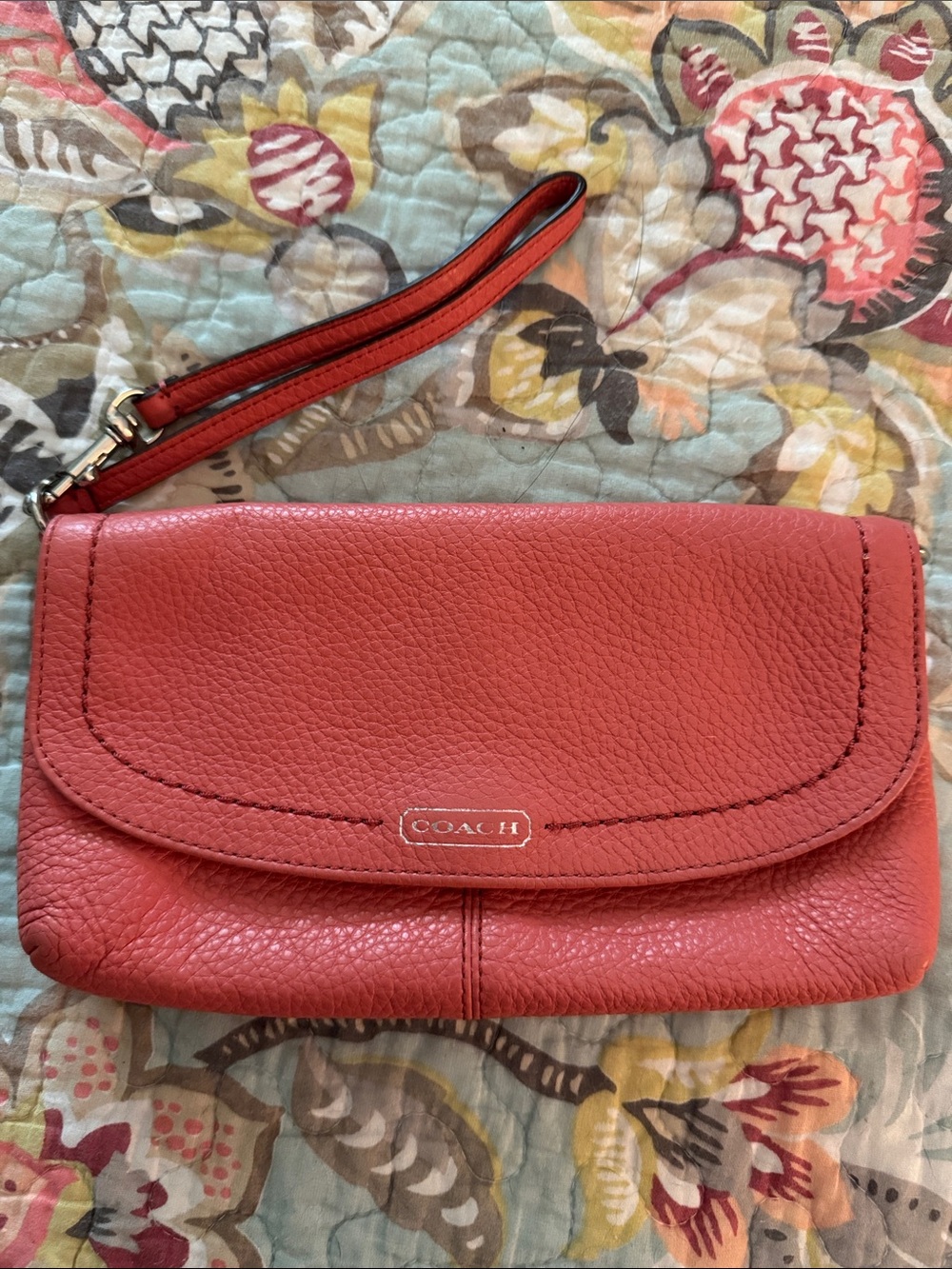 Coach Pebbled Leather Clutch/Wristlet